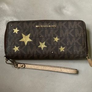 Michael Kors Stud Travel Continental Wristlet Wallet